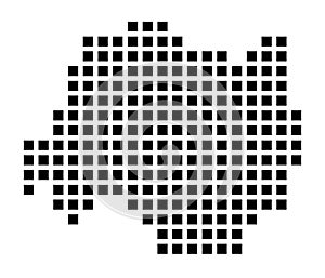 Abstract Map of St. Ingbert (Germany)