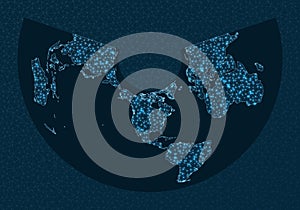 Abstract map of world network.