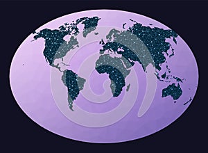 Abstract map of world network.