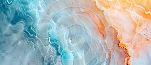 Abstract Marble Texture Background In Blue And Orange