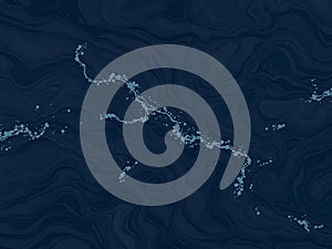 Abstract Marble Texture with Flowing Light Streaks