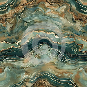 Abstract Marbled Earth Tones Background with Fluid Art Patterns