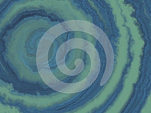 Abstract marine blue green flowing wave surface of circle lines element