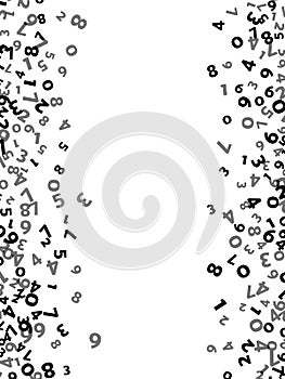 Abstract math number background. Vector illustration