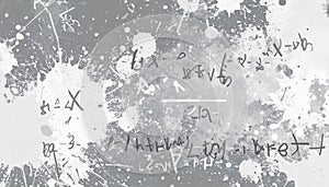 Abstract Mathematical Formula on Chalkboard. Science concept. Generated Image