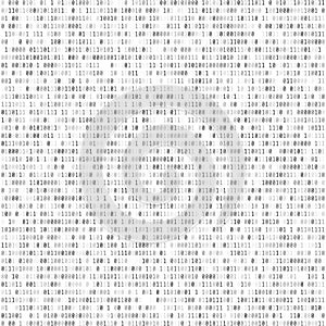 Abstract Matrix Background. Binary Computer Code. Coding and Hacker concept. Vector Illustration.