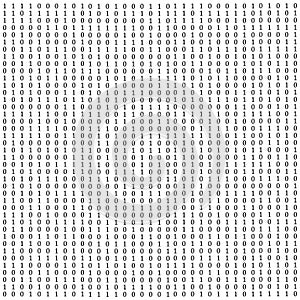 Abstract Matrix Background. Binary Computer Code. Coding. Hacker concept. Vector Background Illustration