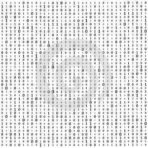 Abstract Matrix Background. Binary Computer Code. Coding. Hacker concept. Vector Background Illustration