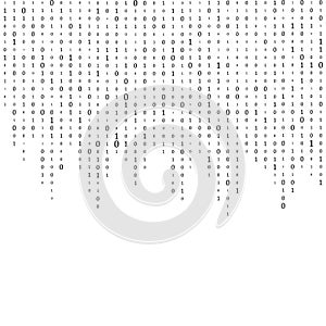Abstract Matrix Background. Binary Computer Code. Coding. Hacker concept. Vector Background Illustration