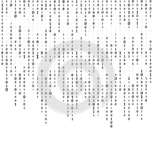 Abstract Matrix Background. Binary Computer Code. Coding. Hacker concept. Vector Background Illustration