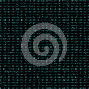 Abstract Matrix Background. Binary Computer Code. Coding. Hacker concept. Vector Background Illustration