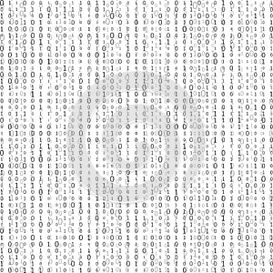 Abstract Matrix Background. Binary Computer Code. Coding. Hacker concept. Vector Background Illustration