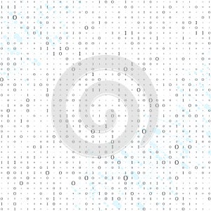 Abstract Matrix Background. Binary Computer Code. Coding. Hacker concept. Vector Background Illustration