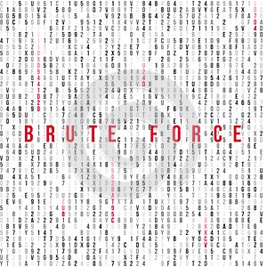 Abstract matrix background. Hacker attack.
