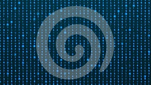 Abstract matrix. Computer code. Dark background of many numbers. Big data and cybersecurity. 3d rendering