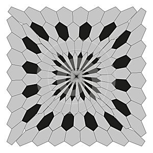 Abstract matrix pattern. Square dot repetition. Geometric texture design. Vector dark background.