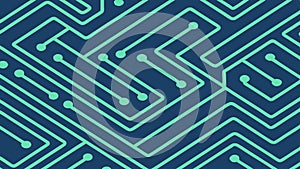 Abstract Maze Circuit Board Pattern Vector, Logic and Technology, vector design Generative AI