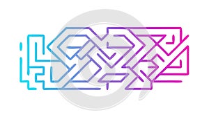 Abstract Maze or Intricate Circuit Pattern Technology, vector design Generative AI