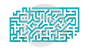 Abstract Maze-like Geometric Pattern, vector design Generative AI