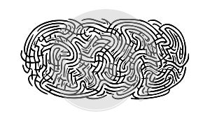 Abstract Maze-like Pattern for Problem Solving, vector design Generative AI