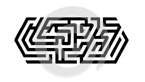 Abstract Maze Pattern Geometric Labyrinth Puzzle Vector, vector design Generative AI