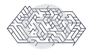 Abstract Maze Pattern Icon, Problem Solving, Intricate Puzzle, vector design Generative AI