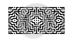 Abstract Maze Pattern Labyrinth Geometric Background, vector design Generative AI
