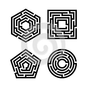 Abstract maze set photo