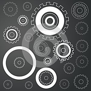 Abstract mechanical gears background.