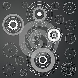 Abstract mechanical gears background.