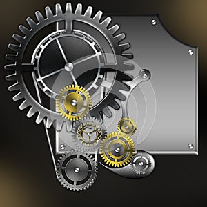 Abstract mechanism with gears