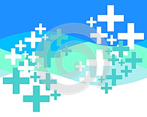 Abstract medical background with crosses medical symbol