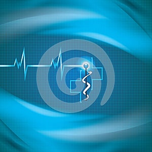 Abstract medical cardiology ekg