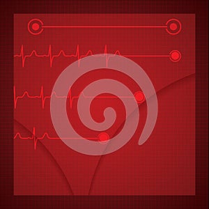 Abstract medical cardiology ekg