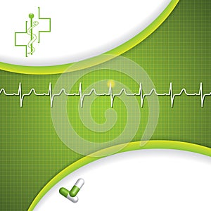 Abstract medical cardiology ekg