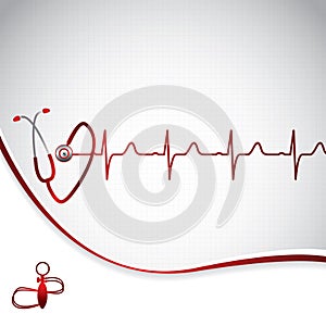 Abstract medical cardiology ekg background