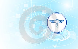 Abstract medical health care logo icon design innovation concept background