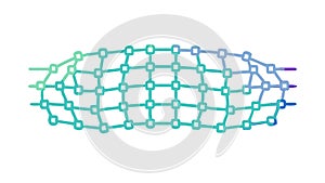 Abstract Mesh Grid Structure Vector, Digital Network Texture, vector design Generative AI