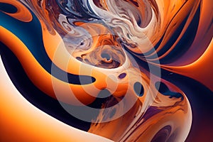 Abstract mesmerizing patterns image generated by Ai photo
