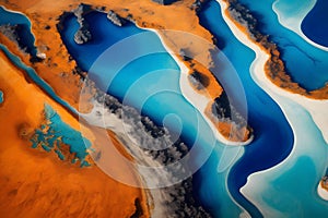 Abstract mesmerizing patterns image generated by Ai photo
