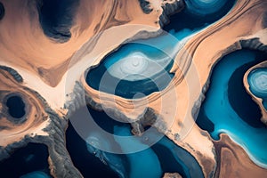 Abstract mesmerizing patterns image generated by Ai photo