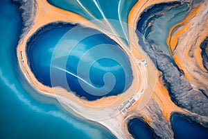 Abstract mesmerizing patterns image generated by Ai photo
