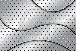 Abstract metal aluminum grille design sheet background. illustration vector