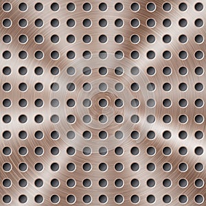 Abstract metal background with round holes