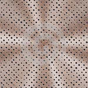Abstract metal background with round holes