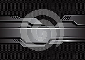 Abstract metal futuristic with dark circle mesh design modern background vector