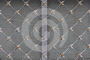 Abstract metal grid background texture