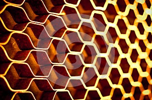 Abstract metal honeycomb structure