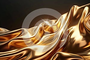 Abstract metal iron liquid gold background.