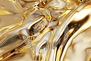 Abstract metal iron liquid gold background.